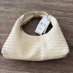 Mango Cream Woven Hobo Bag